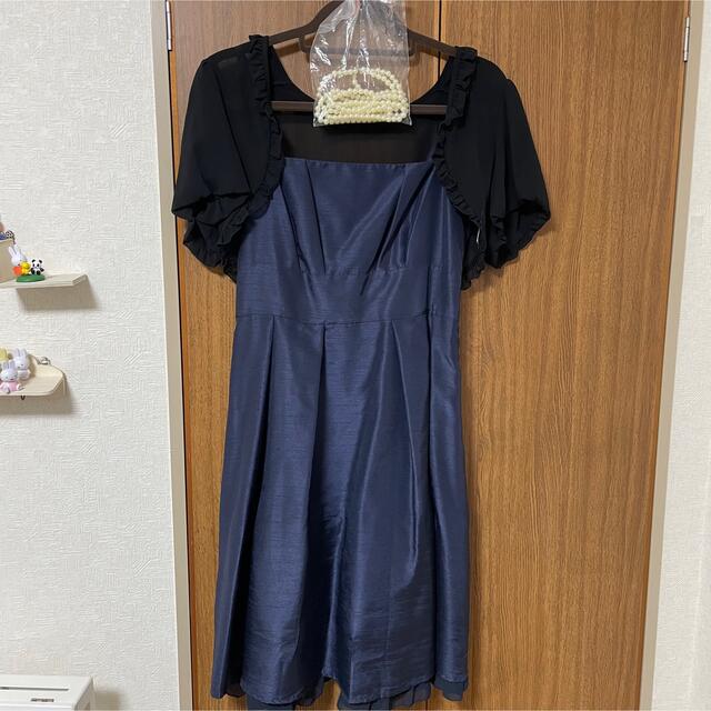 【3点セット】パーティードレス＋ボレロ　11AR レディースのフォーマル/ドレス(ミディアムドレス)の商品写真