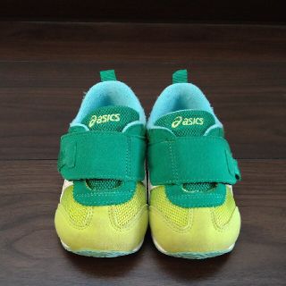 アシックス(asics)の【カラス様専用】アシックス　スクスク　13cm　グリーン(スニーカー)