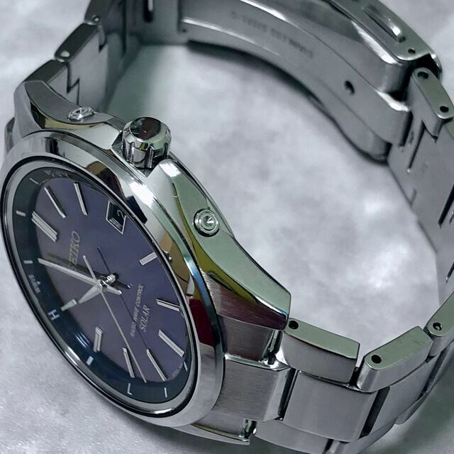 SEIKO(セイコー)の【美品】SEIKOセイコー セレクション 電波ソーラー SBTM239 ネイビー メンズの時計(腕時計(アナログ))の商品写真