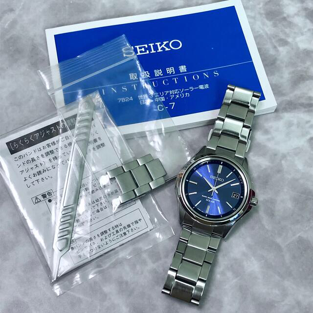 SEIKO(セイコー)の【美品】SEIKOセイコー セレクション 電波ソーラー SBTM239 ネイビー メンズの時計(腕時計(アナログ))の商品写真