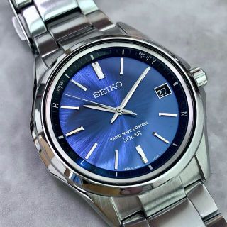 セイコー(SEIKO)の【美品】SEIKOセイコー セレクション 電波ソーラー SBTM239 ネイビー(腕時計(アナログ))