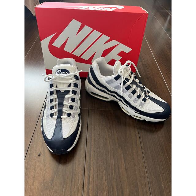 靴/シューズNIKE air max 95 essentialミッドナイトネイビーホワイト