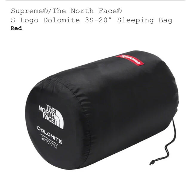 Supreme(シュプリーム)のSupreme×TNF S Logo Dolomite 3 Bag Red スポーツ/アウトドアのアウトドア(寝袋/寝具)の商品写真