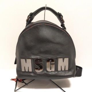 エムエスジイエム(MSGM)のエムエスジィエム リュックサック美品  黒(リュック/バックパック)