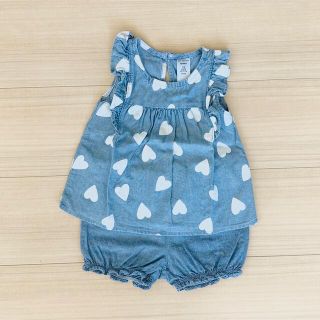 ベビーギャップ(babyGAP)のハートデニムセットアップ(ワンピース)