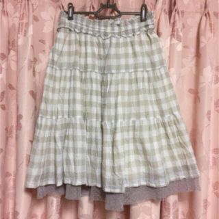 シンシア(cynthia)の新品☆cynthia☆チェック切り替えスカート(ひざ丈スカート)