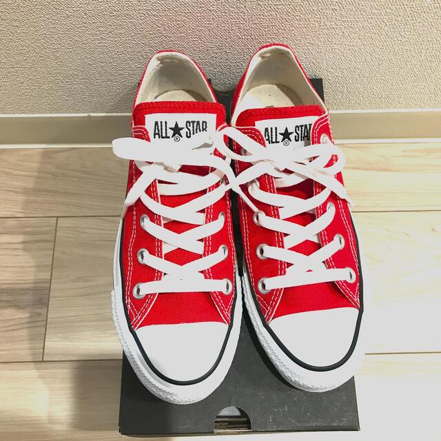 CONVERSE(コンバース)の【4/20まで限定価格】【美品】コンバース オールスター 23㎝ レッド  レディースの靴/シューズ(スニーカー)の商品写真