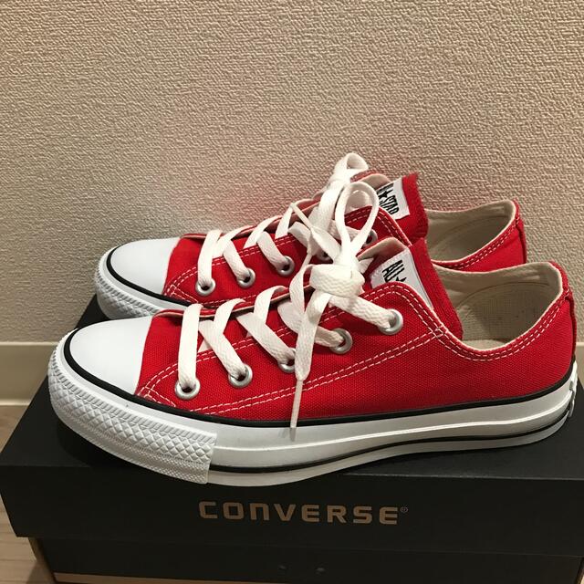 CONVERSE(コンバース)の【4/20まで限定価格】【美品】コンバース オールスター 23㎝ レッド  レディースの靴/シューズ(スニーカー)の商品写真