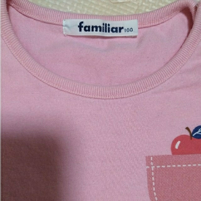 familiar(ファミリア)のファミリア半袖ファミちゃんTシャツ100 キッズ/ベビー/マタニティのキッズ服女の子用(90cm~)(Tシャツ/カットソー)の商品写真