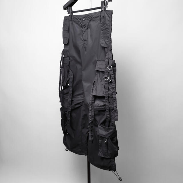 Yohji Yamamoto(ヨウジヤマモト)の新品 GS UK TECHNO イギリス テクノ カーゴ パンツ L ブラック メンズのパンツ(ワークパンツ/カーゴパンツ)の商品写真