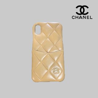 シャネル(CHANEL)のシャネル iPhoneケース iPhoneX ベージュ(iPhoneケース)