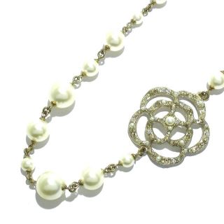 シャネル(CHANEL)のシャネル ネックレス美品  カメリア(ネックレス)