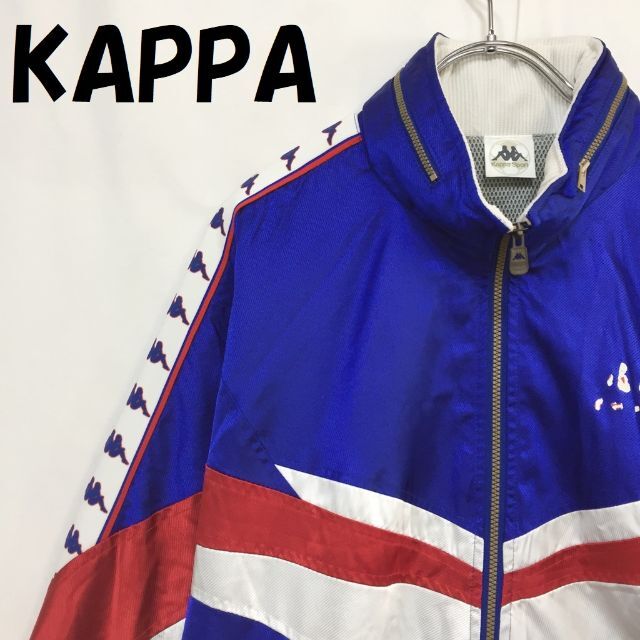 Kappa(カッパ)の【人気】カッパ ジャージ トップス 内メッシュ ブルー レッド サイズXO メンズのジャケット/アウター(その他)の商品写真