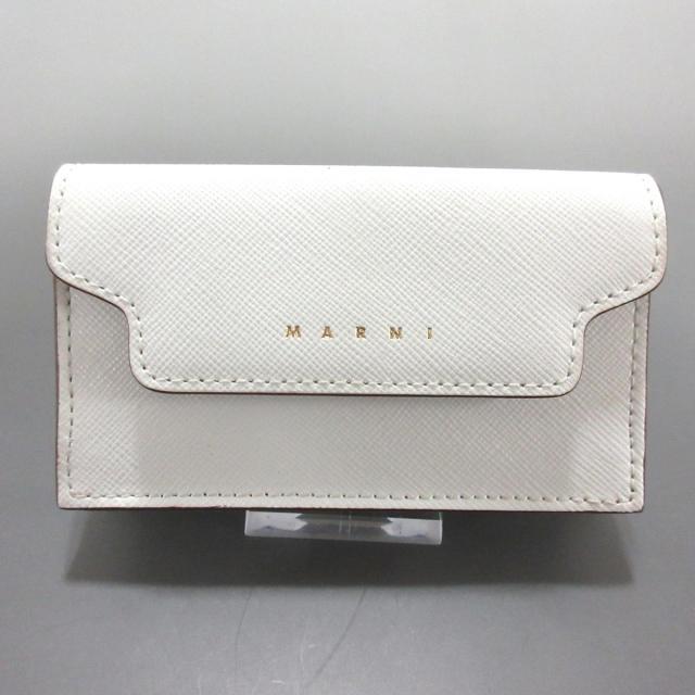 Marni(マルニ)のマルニ 名刺入れ - PFMOT05U07 白 レザー レディースのファッション小物(名刺入れ/定期入れ)の商品写真