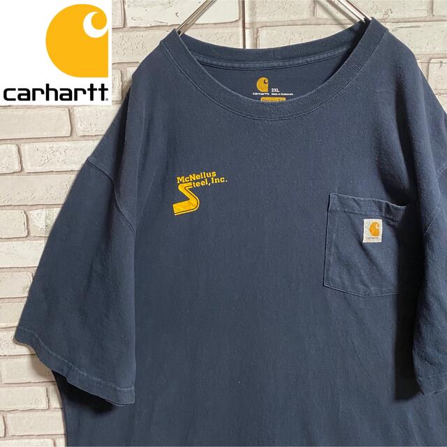 carhartt(カーハート)の90s 古着 カーハート ロゴタグ ポケットT ビッグシルエット ゆるだぼ メンズのトップス(Tシャツ/カットソー(半袖/袖なし))の商品写真