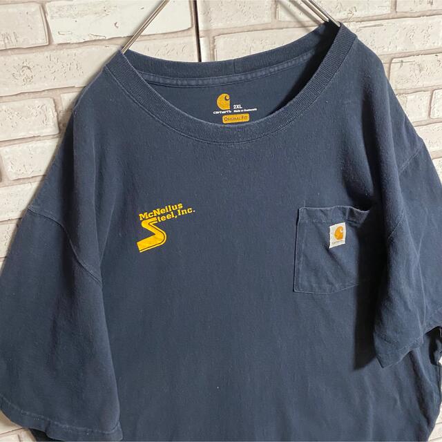 carhartt(カーハート)の90s 古着 カーハート ロゴタグ ポケットT ビッグシルエット ゆるだぼ メンズのトップス(Tシャツ/カットソー(半袖/袖なし))の商品写真