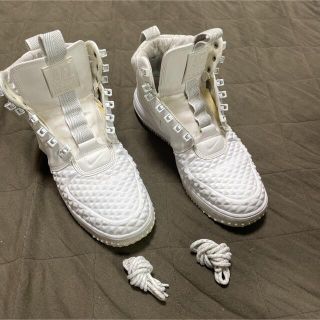 ナイキ(NIKE)のナイキ ルナフォース1 ダックブーツ オール ホワイト(スニーカー)