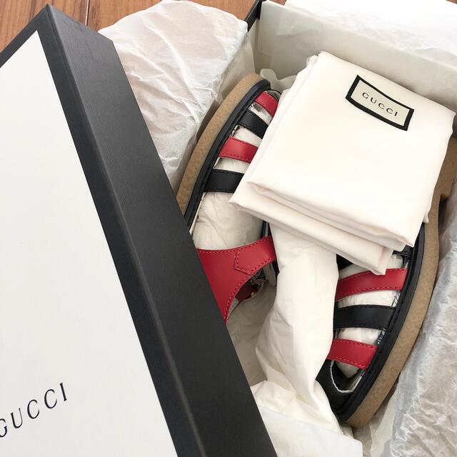 Gucci(グッチ)の【お取置き中】グッチチルドレン 新品サンダル 29 キッズ/ベビー/マタニティのキッズ靴/シューズ(15cm~)(サンダル)の商品写真