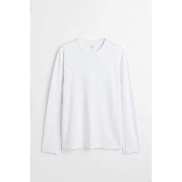 H&M(エイチアンドエム)の新品　レギュラーフィット THERMOLITE®ジャージートップス Mサイズ 白 メンズのトップス(Tシャツ/カットソー(七分/長袖))の商品写真