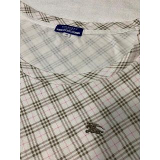 バーバリーブルーレーベル(BURBERRY BLUE LABEL)のバーバリーロンドンブルーラベルレディースノバチェックトップス中古、38サイズ(シャツ/ブラウス(半袖/袖なし))