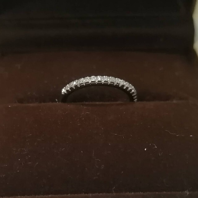 ハーフエタニティ リング マイクロパヴェ 6号～7号 シルバー 指輪 結婚指輪 レディースのアクセサリー(リング(指輪))の商品写真