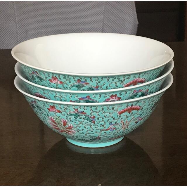 中国景徳鎮 青緑蓮 丼ぶり 3個 希少 ビンテージの通販 by 中国景徳鎮 青緑蓮 丼ぶり 3個 希少 ビンテージの通販 by
