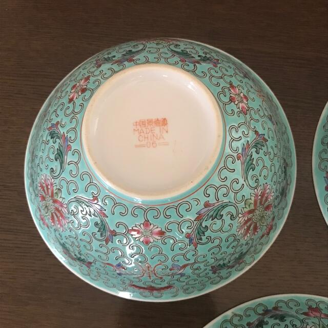 中国景徳鎮 青緑蓮 丼ぶり 3個 希少 ビンテージの通販 by 中国景徳鎮 青緑蓮 丼ぶり 3個 希少 ビンテージの通販 by