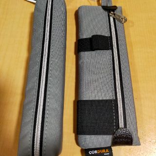 ガッケン(学研)の新品☆グレー CORDURA(コーデュラ)ペンポーチペンケース　フラット　スリム(ペンケース/筆箱)