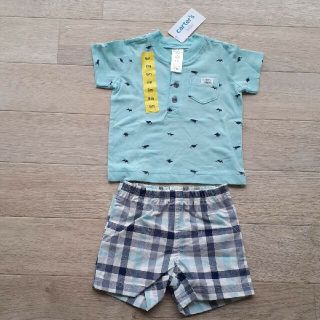 カーターズ(carter's)の【新品】carters シャツ&パンツの2点 6m(Ｔシャツ)