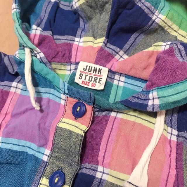 JUNK STORE(ジャンクストアー)のJUNKSTORE チェック シャツ 80 90 セット キッズ/ベビー/マタニティのキッズ服男の子用(90cm~)(Tシャツ/カットソー)の商品写真