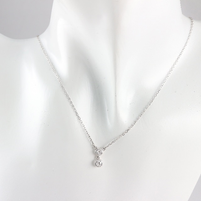 MIKIMOTO> K18WG ダイヤ ネックレス D0.22 | vrealitybolivia.com