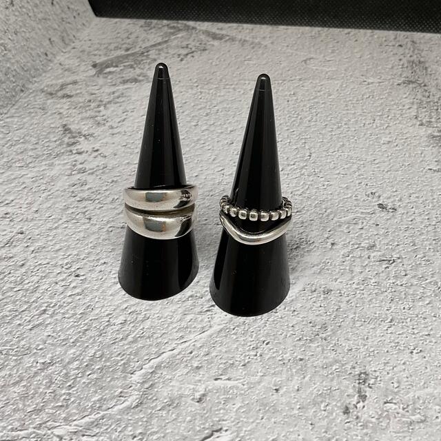 R033 silver design ring S925coating レディースのアクセサリー(リング(指輪))の商品写真