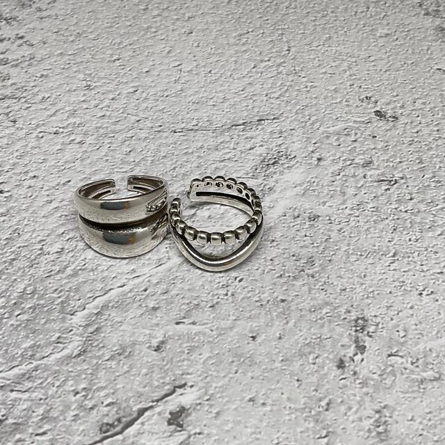 R033 silver design ring S925coating レディースのアクセサリー(リング(指輪))の商品写真