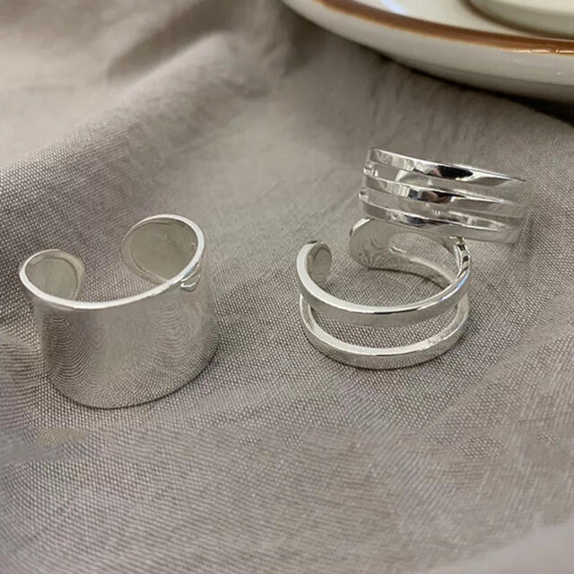 R032 silver design ring S925coating レディースのアクセサリー(リング(指輪))の商品写真