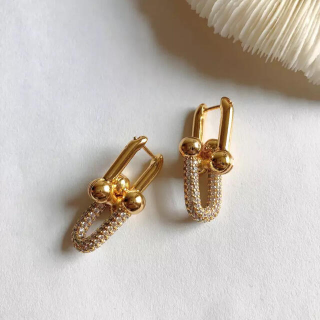 PI043 gold chain  pierce S925coati レディースのアクセサリー(ピアス)の商品写真