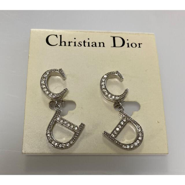 Christian Dior CDロゴ　ラインストーン　シルバー　イヤリングのサムネイル