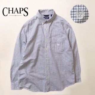 チャップス(CHAPS)のCHAPS チャップス 長袖シャツ ボタンダウンシャツ 白 ブルー チェック柄(シャツ)