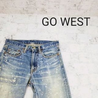 ゴーウエスト(GOWEST)のGO WEST ゴーウエスト ペイント加工デニムパンツ(デニム/ジーンズ)