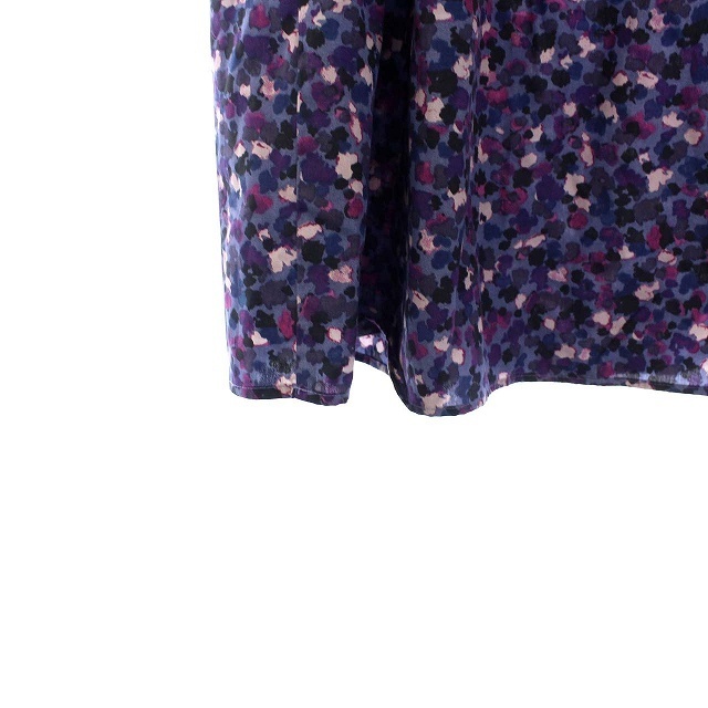 ジャーナルスタンダード レリューム ロングスカート ギャザー フレア 紺 紫 5