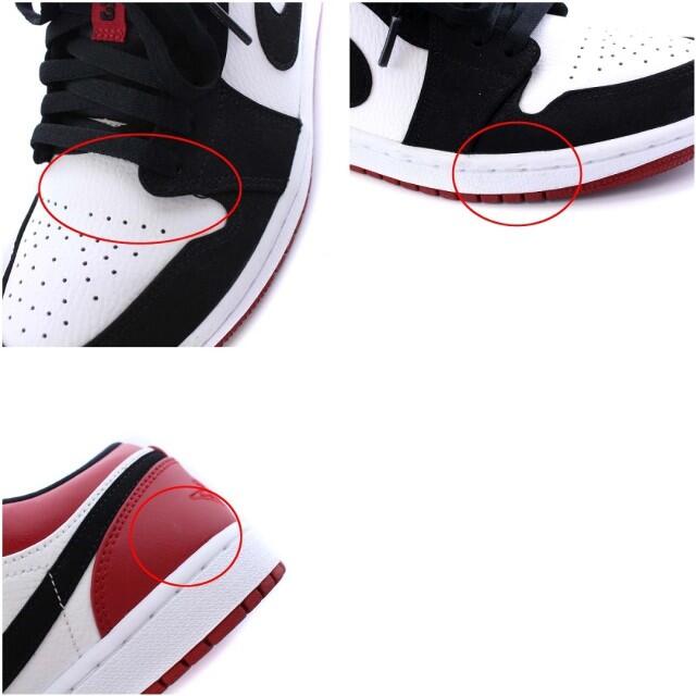 NIKE(ナイキ)のナイキ エアジョーダン1 ロウ スニーカー シューズ 26.0cm 黒 白 赤 メンズの靴/シューズ(スニーカー)の商品写真