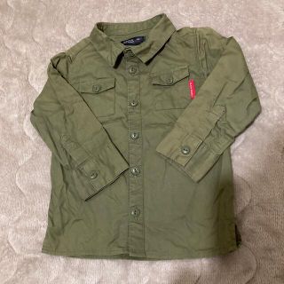 フタフタ(futafuta)の1回着用のみ　カーキグリーン　長袖シャツ　95㎝(Tシャツ/カットソー)