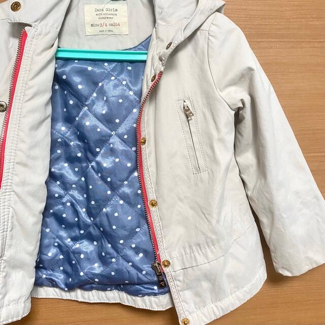 ZARA KIDS(ザラキッズ)のzara girls ジャケット　100cm 女の子　マウンテンパーカー　ー キッズ/ベビー/マタニティのキッズ服女の子用(90cm~)(ジャケット/上着)の商品写真