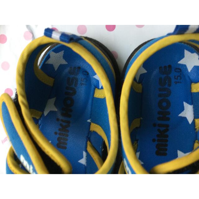 mikihouse(ミキハウス)のミキハウス　サンダル　15センチ　青 キッズ/ベビー/マタニティのキッズ靴/シューズ(15cm~)(サンダル)の商品写真