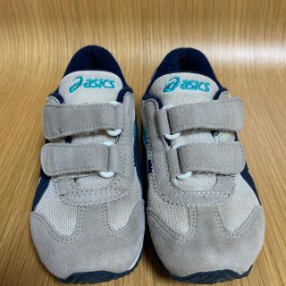 アシックス(asics)のアシックスメキシコナローミニ2 TUM153 ベージュ/ブルー16.5cm(スニーカー)