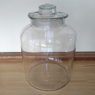 ガラス瓶 大瓶 米びつ 保存容器 アンティークガラス インテリア 蓋付き 