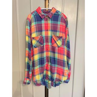 アメリカンイーグル(American Eagle)のAMERICANeagle アメリカンイーグル　レーヨンチェックシャツ(シャツ/ブラウス(長袖/七分))