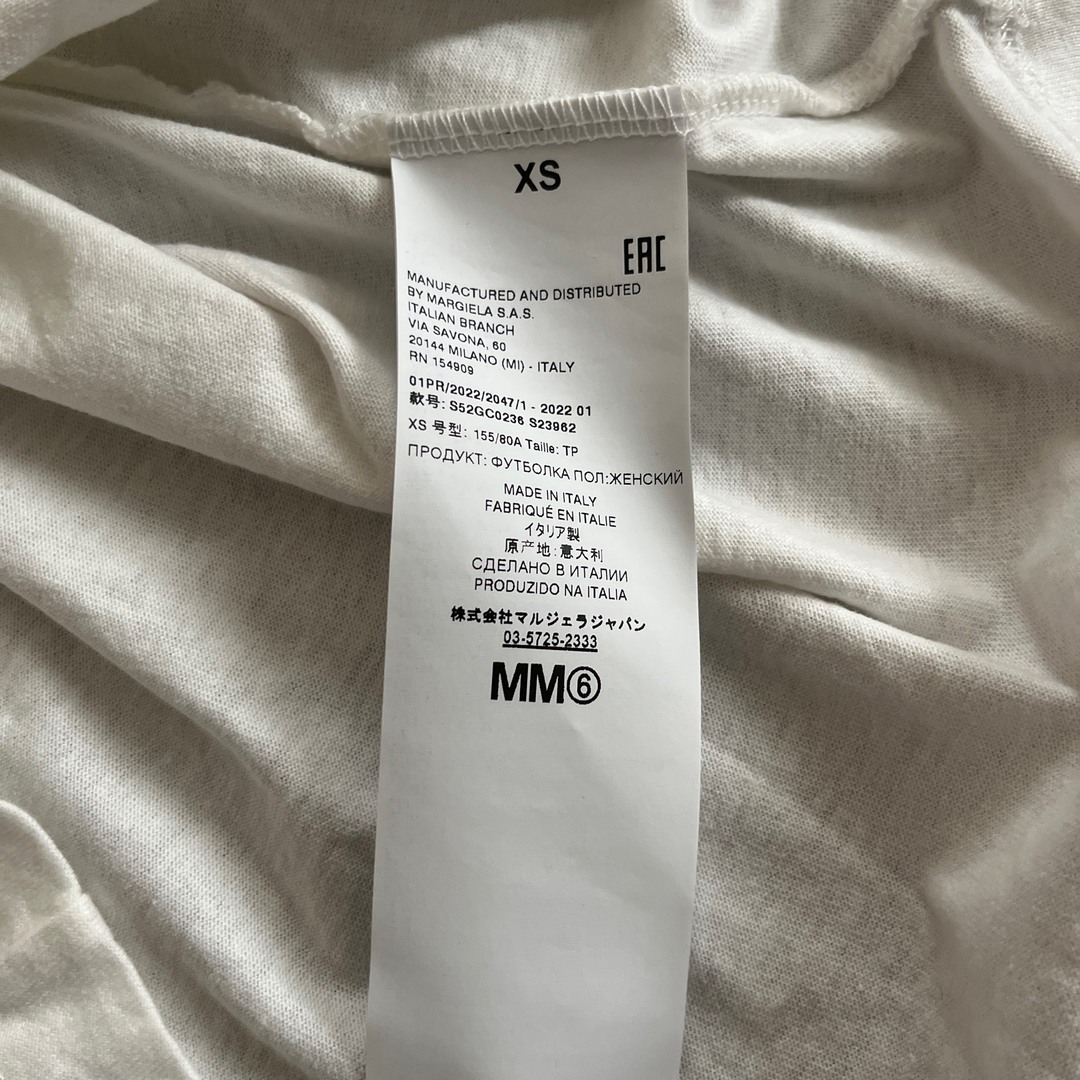 Maison Martin Margiela(マルタンマルジェラ)のマルジェラ ショート丈Tシャツ レディースのトップス(Tシャツ(半袖/袖なし))の商品写真