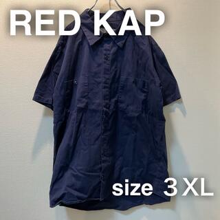 RED KAP レッドキャップ　ワークシャツ　3XL-SSL ネイビー　コットン(シャツ)