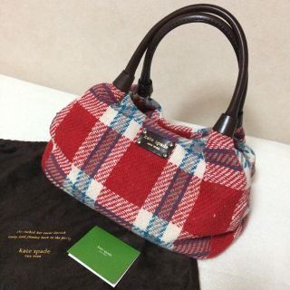 ケイトスペードニューヨーク(kate spade new york)の美品♡kate spadeチェックバッグ(トートバッグ)