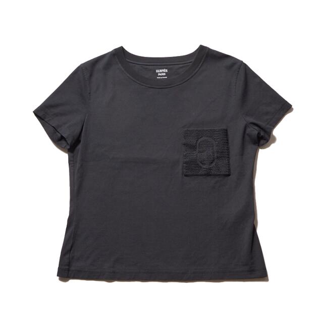 エルメス HERMES ポケットTシャツ シェーヌダンクル 半袖Ｔシャ